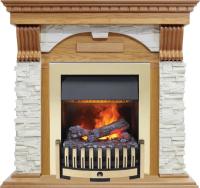 Dimplex Каминокомплект Dublin - Дуб / Сланец белый с очагом Danville Brass FB2