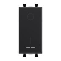 Выключатель модульный 2п 1мод. Avanti "Черный матовый" DKC 4412221