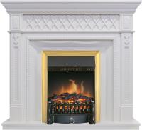 Royal Flame Каминокомплект Alexandria - Белый с очагом Fobos FX Brass