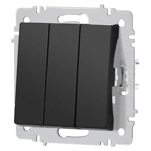 Выключатель 3-кл. СП Accent 6-106-05 10А IP20 250В AL/CU антрацит Intro Б0063540