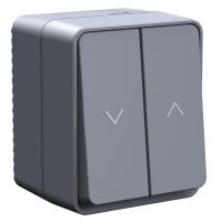 Выключатель для жалюзи 2-кл. ОП AtlasDesign PROFI 10А IP54 антрацит SE ATN544019