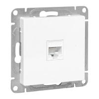 Розетка телефонная 1-м СП Эпика RJ11 механизм бел. EKF UP1-SOW-RJ11