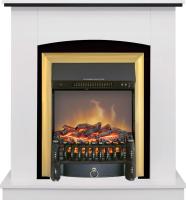 Royal Flame Каминокомплект Barcelona (Разборный) - Белый с черным с очагом Fobos FX M Brass