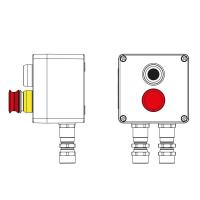 Пост управления взрывозащищенный из полиэстера CPE-P-03-(1xP1B(11)-1xP3E(11))-2xKA2MHK(C)1Ex d e IIC Т5 Gb / Ex tb IIIC T95град.C DbIP66/КЗ DKC 2231.031.22.11E