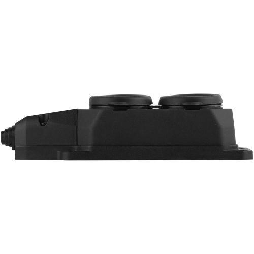 Колодка удлинителя 2-м с заземл. 16А IP44 K-2e-B-IP44 каучук черн. Эра Б0044544