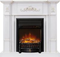 Royal Flame Каминокомплект Martin - Белый дуб, патина золото с очагом Fobos FX M Black RC