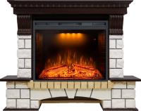 Royal Flame Каминокомплект Pierre - Венге / Белый (Высота 1015мм) с очагом Emerald 28