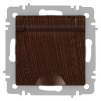 Розетка 1-м СП Accent 6-203-10 16А IP20 250В 2P+E Schuko с крышкой AL/CU венге Intro Б0063454