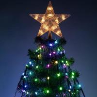 Гирлянда светодиодная "Нить со звездой на елку" 1.5м RGB управление через мобильное приложение ERASG -03 Эра Б0060434