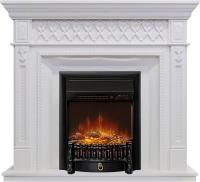 Royal Flame Каминокомплект Alexandria - Белый с очагом Fobos FX M Black RC