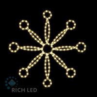 2Д Елочная игрушка Звезда, 680х680 мм, 24В Теплый белый