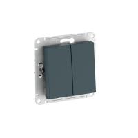 Переключатель 2-кл. AtlasDesign (сх. 6/2) 10AX быстрозажим. клем. механизм изумруд SE ATN000865S