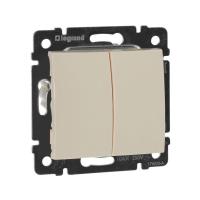 Переключатель проходной 2-кл. СП Valena 10А IP31 250В механизм сл. кость IEK 774308