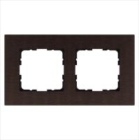 Рамка 2-м G-Metal метал. алюм. корич. Brown Jasmart G1002AZ