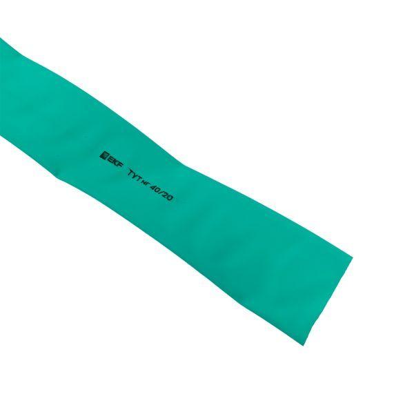 Трубка термоусадочная ТУТ нг 40/20 зел. (уп.50м) EKF tut-40-j
