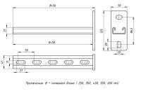 Консоль STRUT 41х21 L250 1.5мм сталь EKF stk412125-1.5