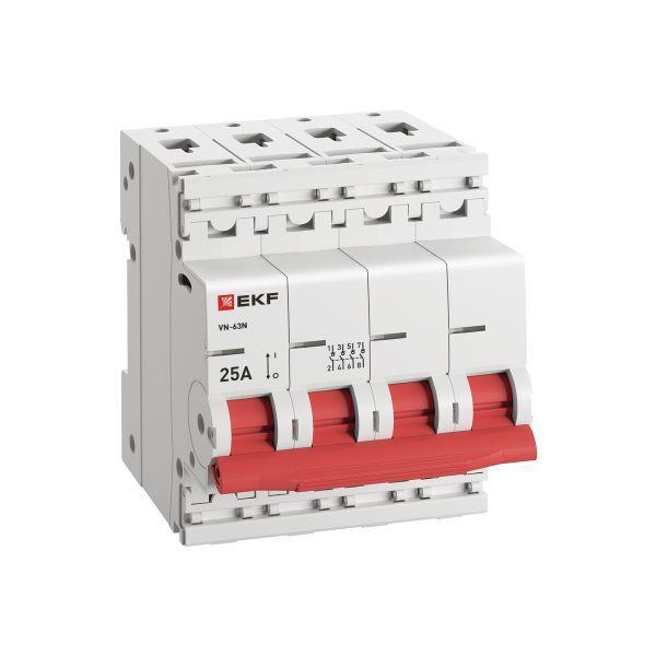 Выключатель нагрузки 4п 25А ВН-63N PROxima EKF S63425
