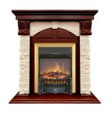 Royal Flame Каминокомплект Dublin (Разборный) - Орех каньон / Сланец  с очагом Fobos FX M Brass