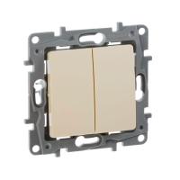 Выключатель 2-кл. СП Etika 10А IP20 250В 10AX безвинтов. зажимы механизм сл. кость IEK 672302