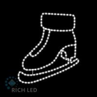 2Д Елочная игрушка Конёк мини, 620х550 мм, 24В Теплый белый