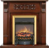 Royal Flame Каминокомплект Venice - Махагон коричневый антик с очагом Fobos FX M Brass