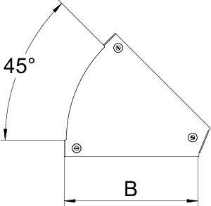 Крышка угловой секции 45град. 200мм DFBM 45 200 DD OBO 7138404