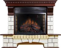 Royal Flame Каминокомплект Pierre - Темный дуб / Белый (Высота 1015мм) с очагом Dioramic 28 LED FX