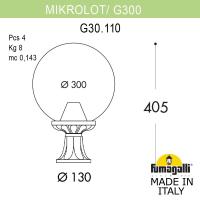 Садово-парковый светильник Fumagalli G30.110.000.VXF1R