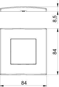 Рамка 1-м Modul45 универсальная 84х84мм AR45-F1 RW бел. OBO 6119322