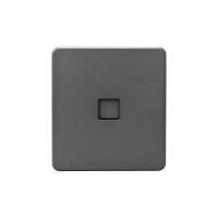 Розетка ROUND компьютерная RJ45 кат6 с/у титан KRANZ