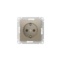 Розетка AtlasDesign 16А с заземл. быстрозажим. клем. механизм шампань SE ATN000543S