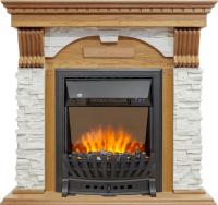 Royal Flame Каминокомплект Dublin - Дуб / Сланец белый с очагом Aspen Black