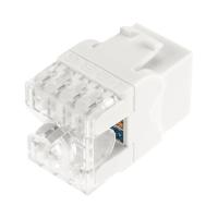 Модуль Keystone Jack RJ-45(8P8C) UTP неэкранир. кат.5e тип 180град. с пылезащитной шторкой бел. PRO Rexant 02-0060-1