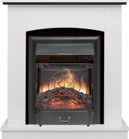 Royal Flame Каминокомплект Barcelona (Разборный) - Белый с черным с очагом Majestic FX Black
