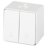 Переключатель Эксперт 11-1508-01 для жалюзи кнопочный IP55 10АХ-250В ОУ бел. Эра Б0063251