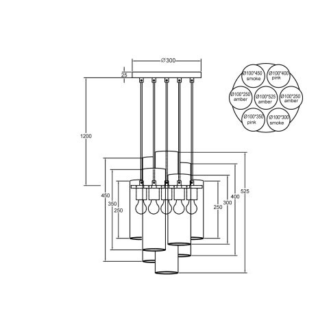 Подвесная люстра Vele Luce VL2093P07