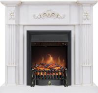 Royal Flame Каминокомплект Martin - Белый дуб, патина золото с очагом Fobos FX Black