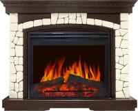 Royal Flame Каминокомплект Glasgow - Темный дуб / Белый (Высота 1100мм) с очагом Jupiter FX New