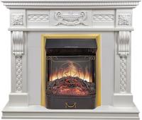 Royal Flame Каминокомплект Corsica - Матовый белый (Ширина 1100) с очагом Majestic FX M Brass
