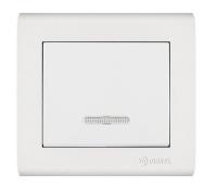 Выключатель 1-кл. Manolya с подсветкой бел. Makel 41001021