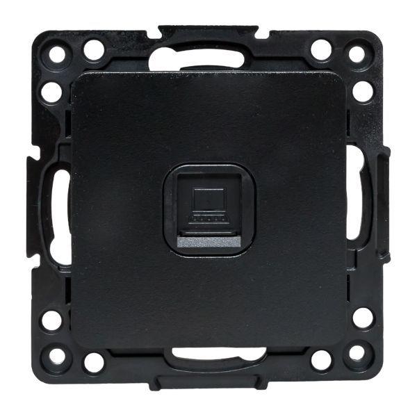 Розетка компьютерная 1-м Стокгольм RJ45 механизм черн. PROxima EKF EZK01-035-10