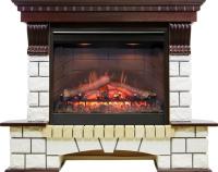 Dimplex Каминокомплект Pierre Luxe угловой - Темный дуб / Белый с очагом Symphony 26'' DF2608-INT