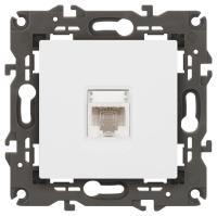 Розетка компьютерная 1-м Elegance 14-3107-01 RJ45 IP20 механизм бел. Эра Б0034302