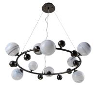 Подвесная люстра Crystal Lux SALVADORE SP9H BLACK CHROMIUM