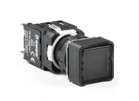 Кнопка нажимная возвратная квадратная (1НО) черн. EMAS D100KDH