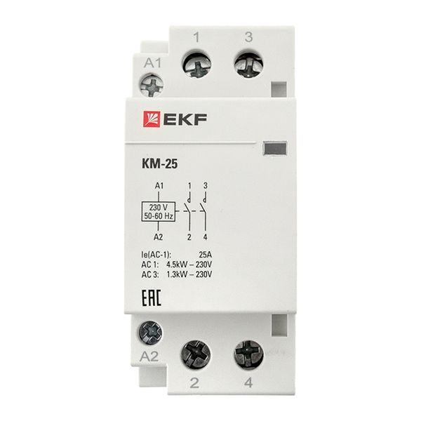 Контактор модульный КМ 25А 2NО (2 мод.) EKF km-2-25-20