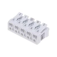 Клемма пружинная соединительная КСП 5-полюсная с монтажными ножками (50 шт./уп.) REXANT