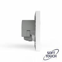 Розетка 1-м СП Pixel IP20 с заземл. с 2-мя заряд. устр. USB тип A+C механизм айс TOKOV ELECTRIC TKE-PX-R1U2AC-C34