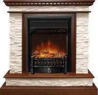 Royal Flame Каминокомплект Calgary - Дуб / Сланец бежевый с очагом Fobos FX M Black RC