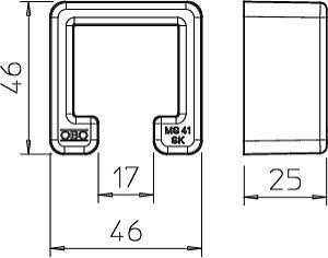 Колпачок защ. для рейки 41х41мм MS 41 SK OR SP OBO 1122900